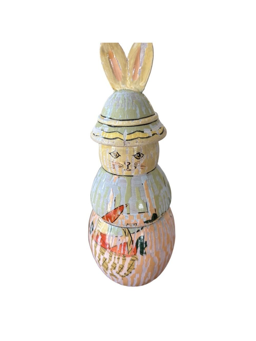 Unbranded Pastel Multi Bunny Nesting Dolls Home Decor One Size